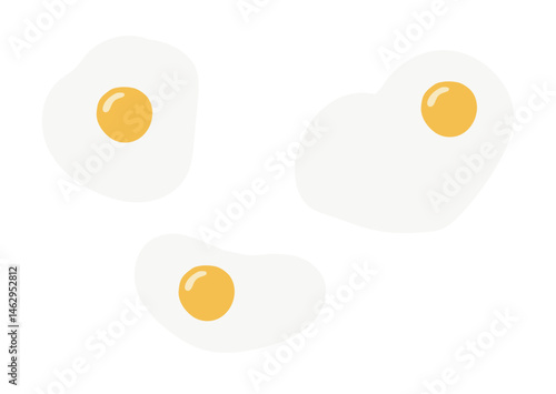 Simple fried egg vector illustration