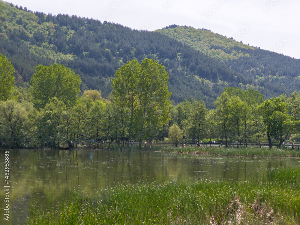 Spring Landscape of Pancharevo lake, Bulgaria
