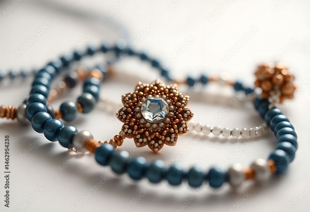 close up of a bracelet with beads and beads close up of a bracelet with beads and beads