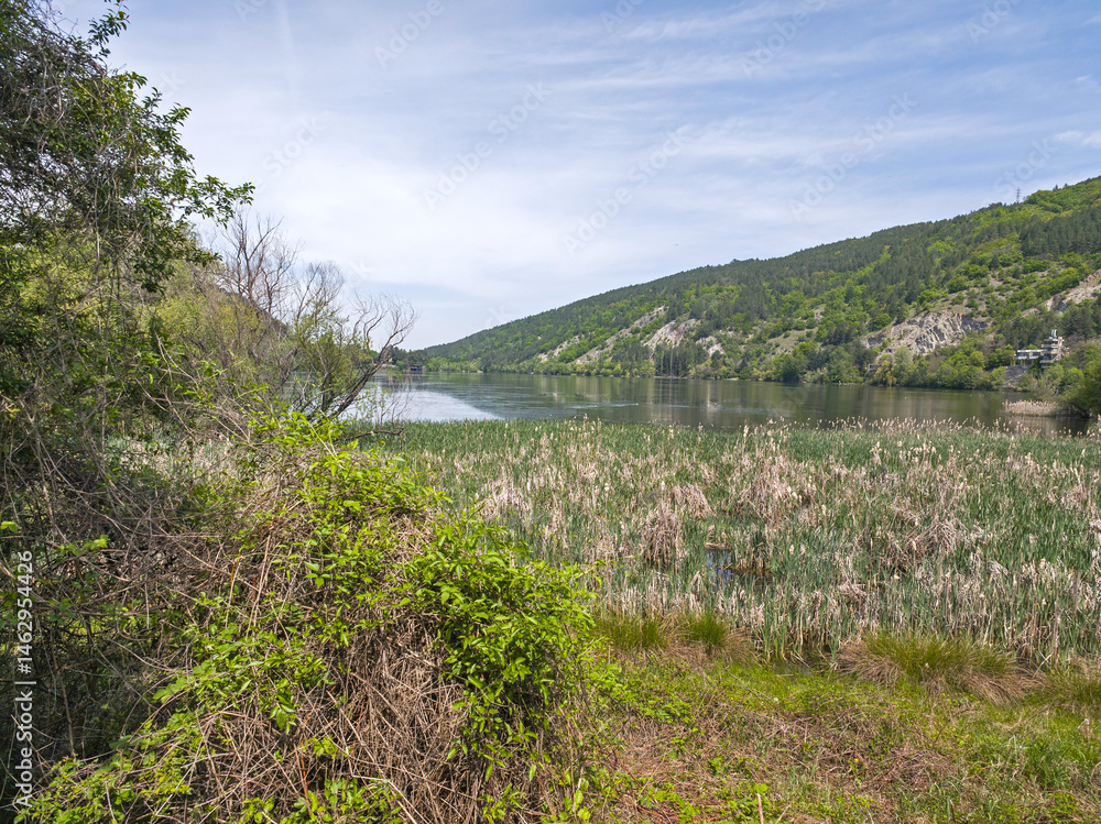 Spring Landscape of Pancharevo lake, Bulgaria