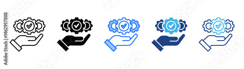 Responsability Icon Set With Multiple Style Collection 