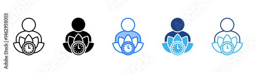 Patience Icon Set With Multiple Style Collection 