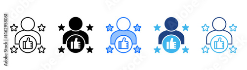 Satisfaction Icon Set With Multiple Style Collection 
