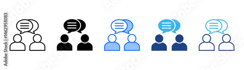 Communication Icon Set With Multiple Style Collection 