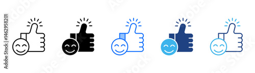 Optimism Icon Set With Multiple Style Collection 