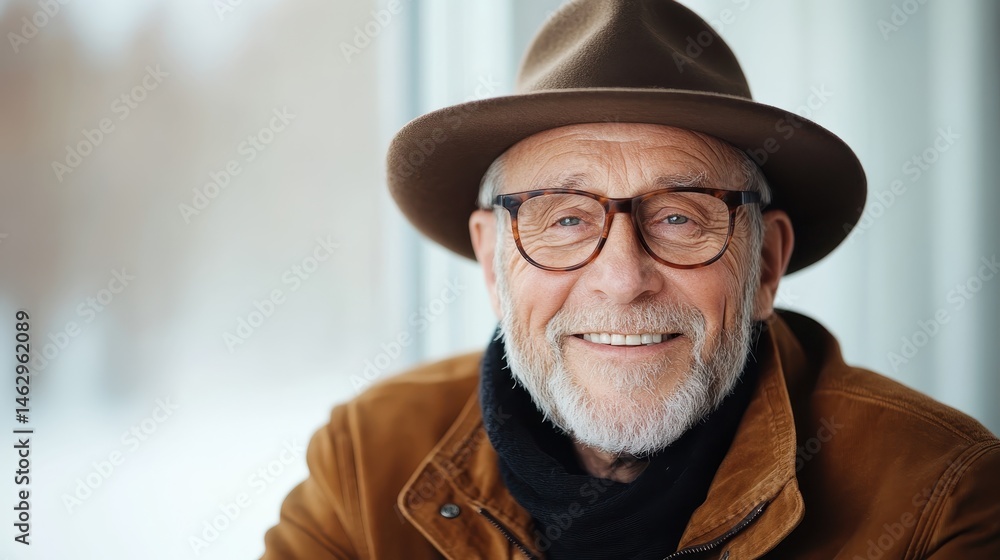 A heartfelt portrait of an elderly man in a cozy setting, showcasing his warm smile and twinkling eyes, representing wisdom and the beauty of aging gracefully. A heartfelt portrait of an elderly man in a cozy setting, showcasing his warm smile and twinkling eyes, representing wisdom and the beauty of aging gracefully.