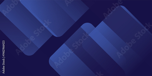 Abstract blue background with glowing geometric lines. Modern blue gradient square shape design. Futuristic technology concept. Suit for brochure, corporate, website, poster, banner, cover modern