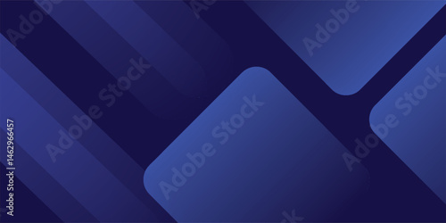 Abstract blue background with glowing geometric lines. Modern blue gradient square shape design. Futuristic technology concept. Suit for brochure, corporate, website, poster, banner, cover modern