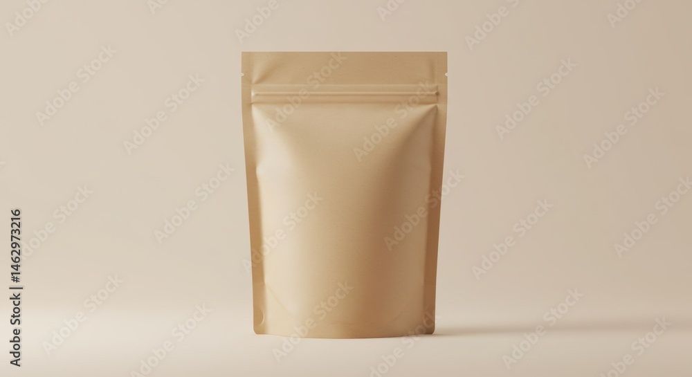 Standing Pouch Mockup in Neutral Setting Standing Pouch Mockup in Neutral Setting
