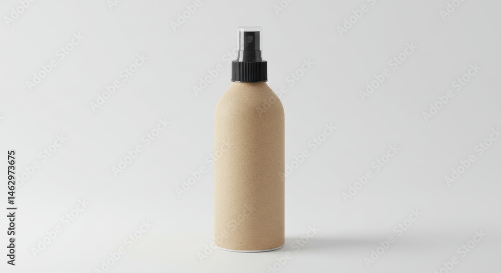 Spray Bottle with Black Nozzle on White Background Spray Bottle with Black Nozzle on White Background