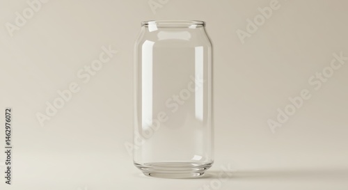 Clear Glass Can Shaped Cup