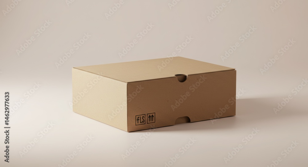 Fototapeta premium Cardboard Box on Surface