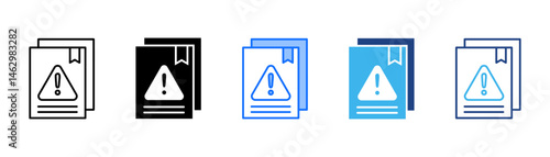 Regulatory Icon Set With Multiple Style Collection 