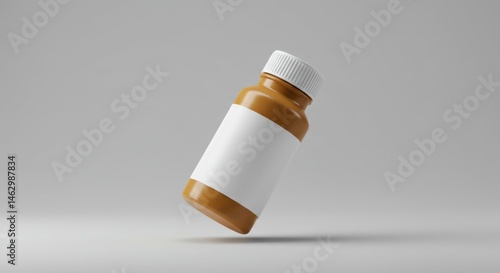 Wallpaper Mural Brown Bottle with White Label and Cap Torontodigital.ca