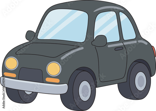 Cartoon Black Car Illustration