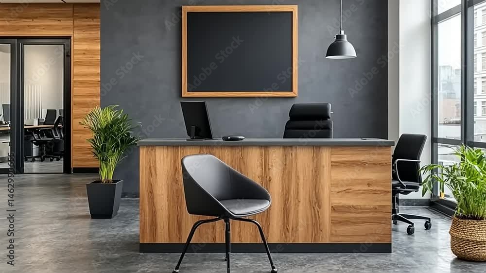 Modern office reception area Modern office reception area