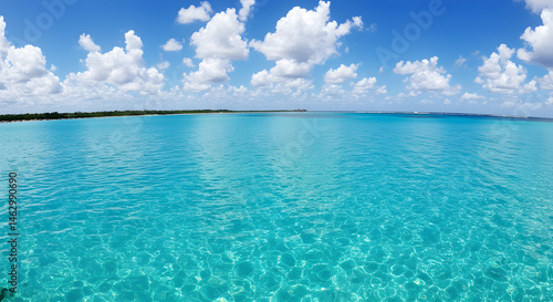 Obraz na płótnie Tropical Turquoise Sea Panorama w salonie