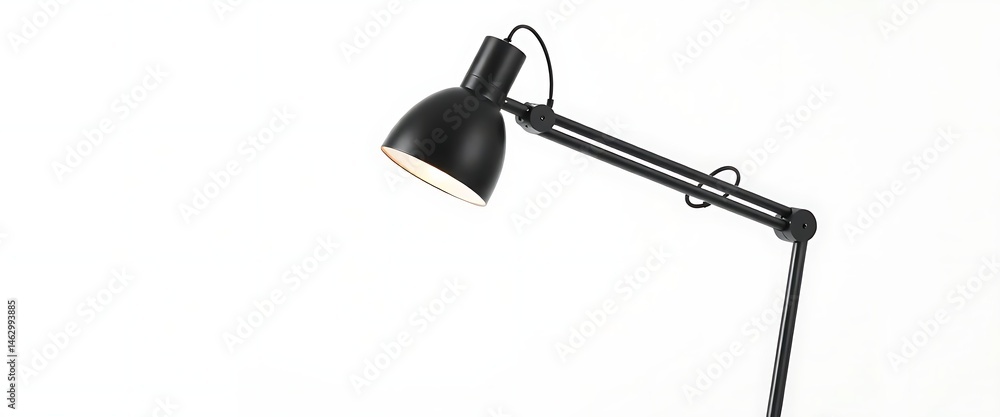 black desk lamp on a white background black desk lamp on a white background