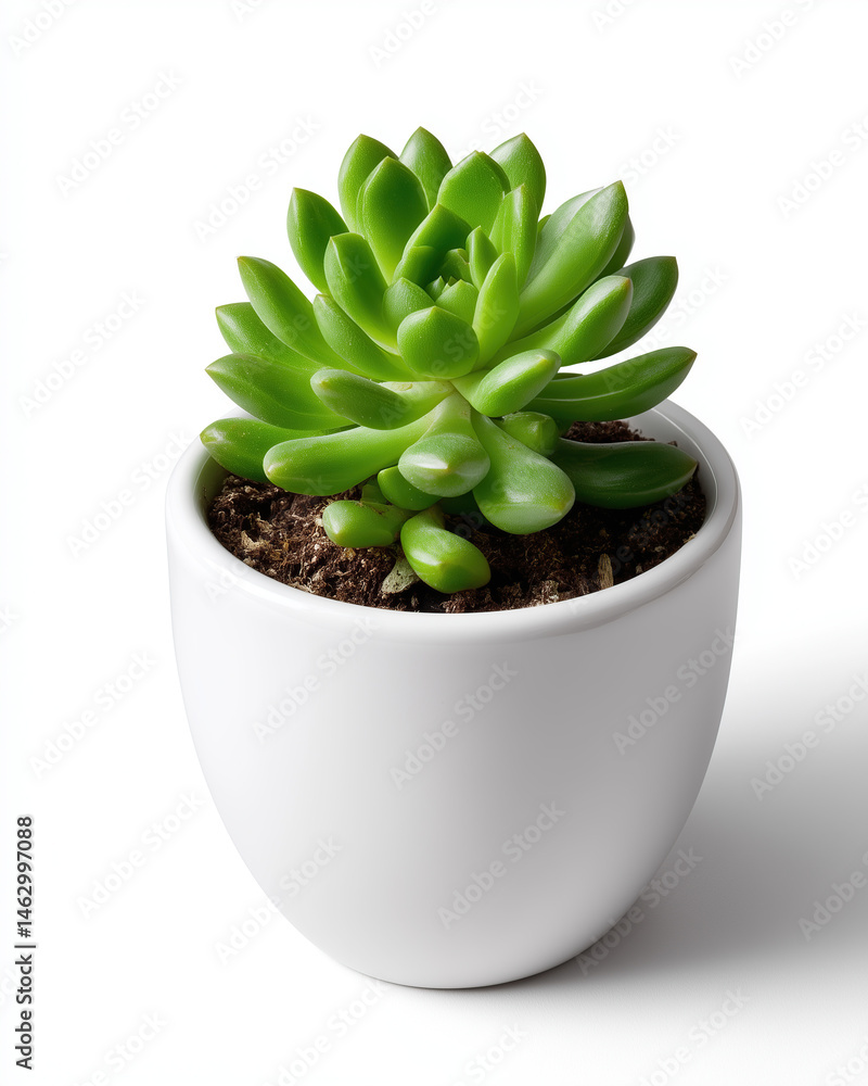 Succulent Plant in White Ceramic Pot