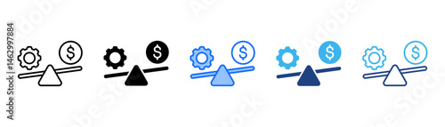 Leverage Icon Set With Multiple Style Collection 