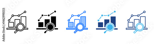 Market Research Icon Set With Multiple Style Collection 