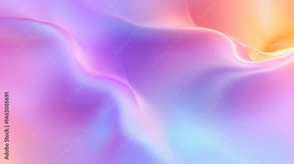 smooth flowing gradients of pastel colors blending pink, purple, blue, and hints of yellow creating a soft and calming abstract background