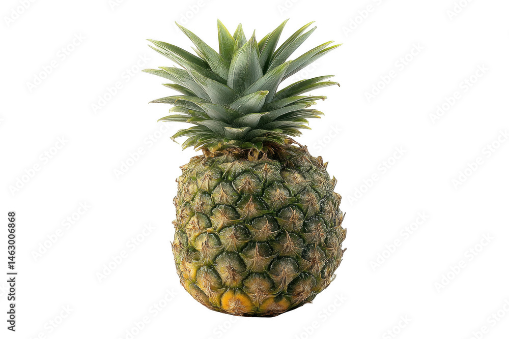 Fototapeta premium Fresh ripe pineapple isolated on tropical fruit image food diet life high on transparent background