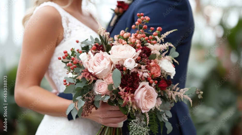 A radiant bride stands poised with a stunning bouquet of flowers, capturing the essence of love, elegance, and celebration during a joyous wedding ceremony. A radiant bride stands poised with a stunning bouquet of flowers, capturing the essence of love, elegance, and celebration during a joyous wedding ceremony.