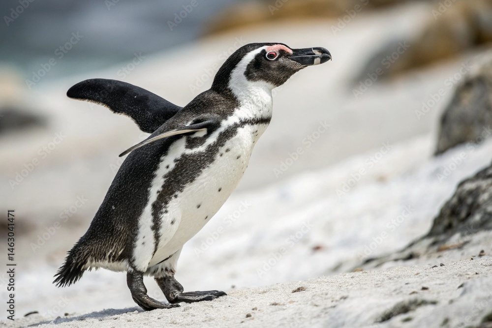 Naklejka premium penguin in antarctica