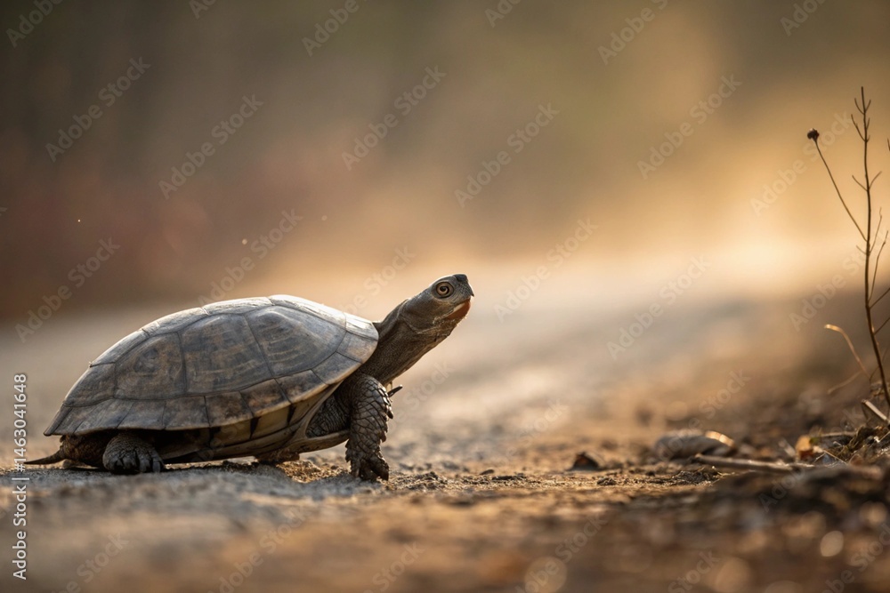 Fototapeta premium turtle on a rock