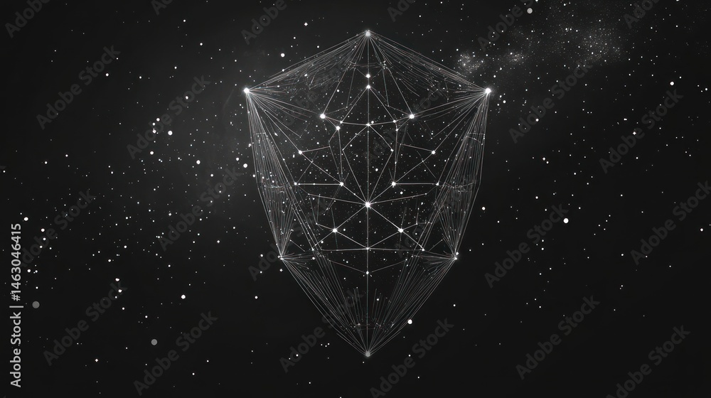 Abstract geometrical structure in cosmic dust, a celestial constellation display