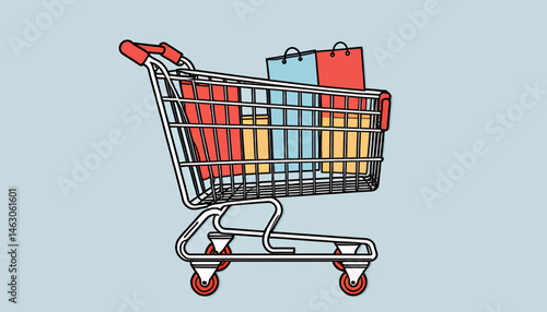 Shopping_Cart_Illustration_with_Colorful_Bags_Retail_Therapy_Concept_for_Online_Stores_and_Ecommerce_Marketing_Promotions_Sales_and_Discounts_Grocery_Shopping_Artwork