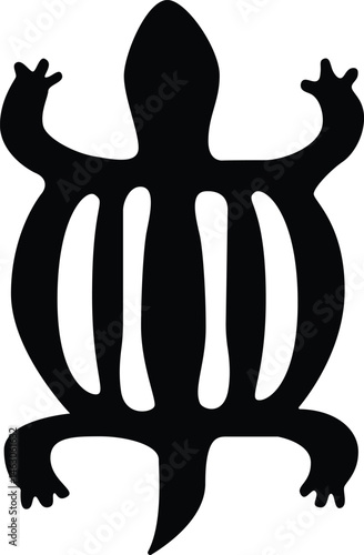 Denkyem Adinkra African symbol for crocodile or cleverness.