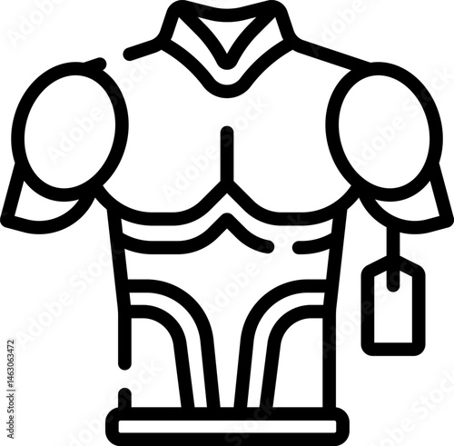 armor illustration on a white background     