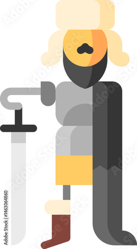 barbarian illustration on a white background     