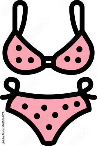 bikini illustration on a white background    