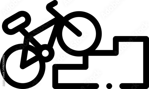 bmx illustration on a white background     
