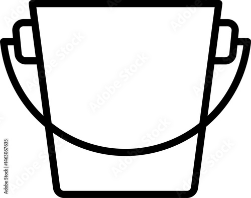 bucket illustration on a white background     