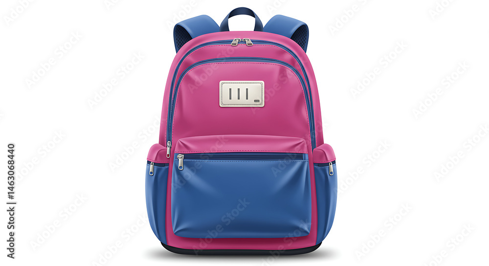 Fototapeta premium School Backpack – White Background