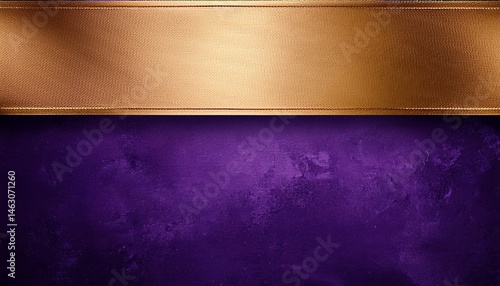 Wallpaper Mural an elegant rich purple grunge texture background with a tan gold banner ribbon raised above Torontodigital.ca