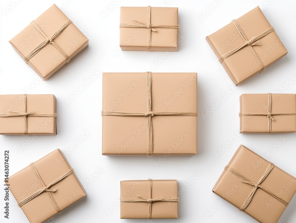 Simple, neutral-toned boxes, arranged Simple, neutral-toned boxes, arranged