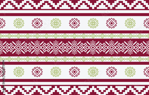 Cute and delicate seamless pixel pattern with floral and geometric motifs. Pink, green, and beige color palette. Suitable for children's products, home decor, digital backgrounds, and pixel art.