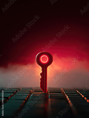 A striking image of a glowing key against a dark, smoky background, symbolizing access and opportunity.