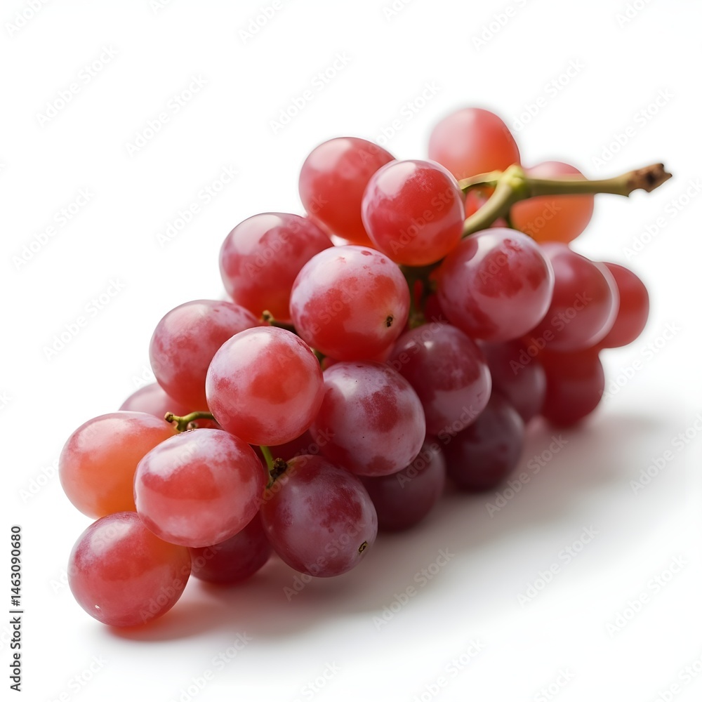 Cluster of Fresh Red Grapes Isolated on White Background Cluster of Fresh Red Grapes Isolated on White Background