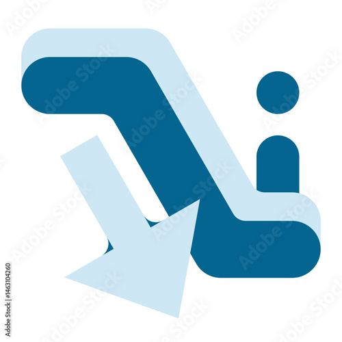 down escalator icon