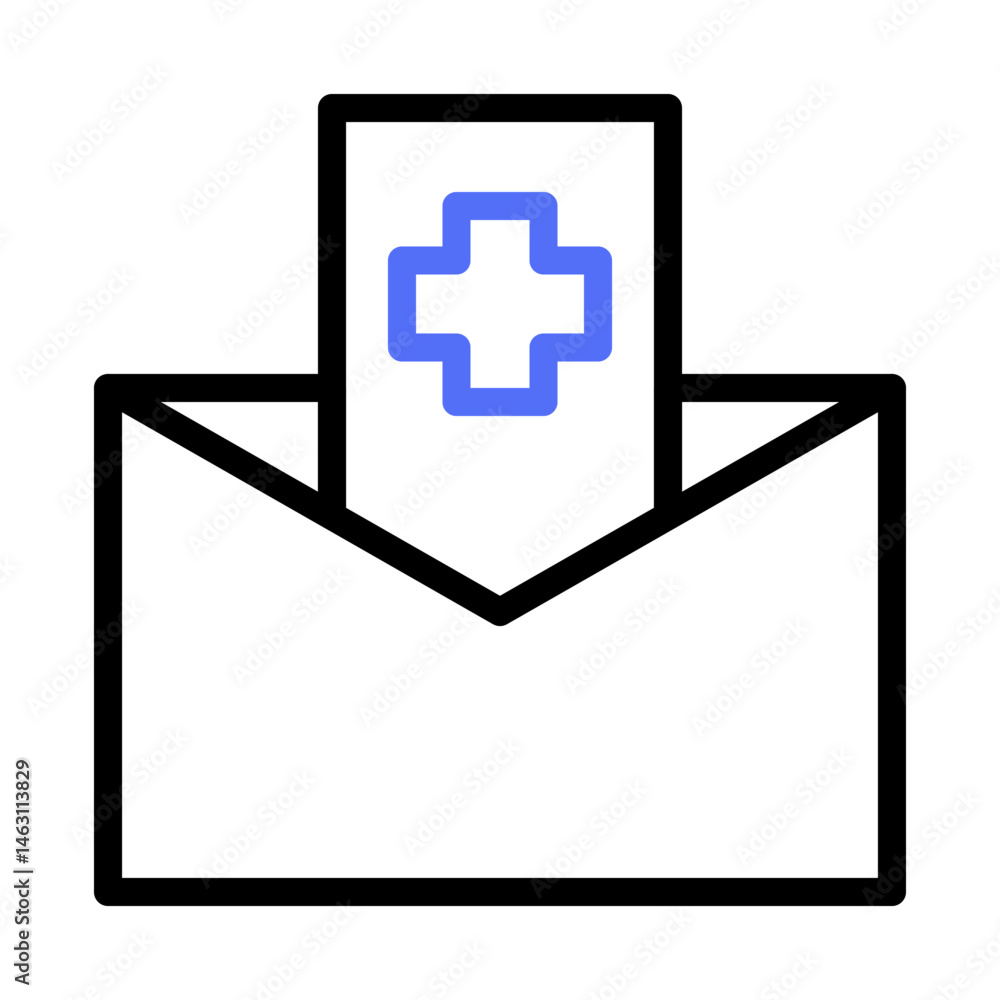 Fototapeta premium Medical communication: A stylized depiction of health-related correspondence