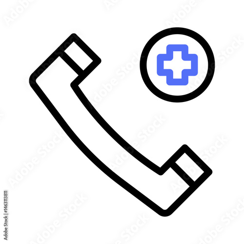 Medical assistance hotline icon symbolizing healthcare phone support accessibility
