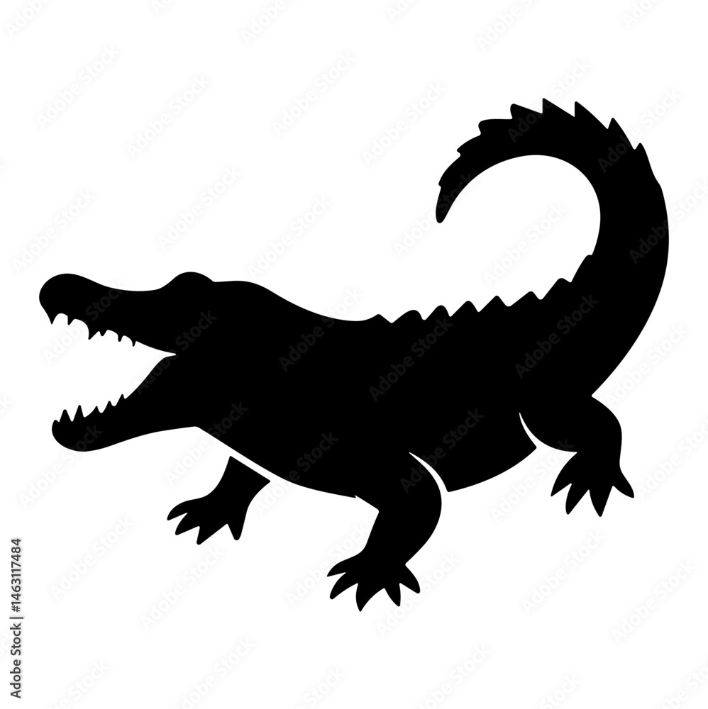 Obraz premium crocodile silhouette