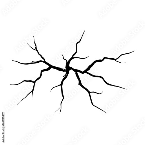 cracked ground or wall effect