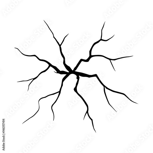 cracked ground or wall effect